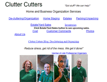 Tablet Screenshot of clutter-cutters.us